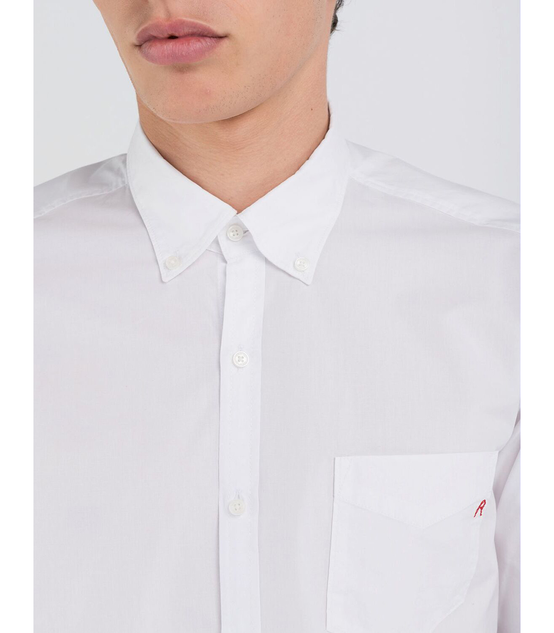 コツトンポプリン Rロゴシャツ 詳細画像 ホワイト 3